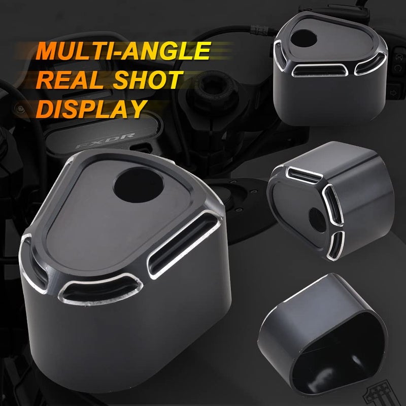 KATUR CNC Ignition Switch Cover Motorcycle CNC Accessory Edge Cut Billet Aluminum Compatible with Har Ley Touring Street Road Glide 2007-2013(Black) - Image 3